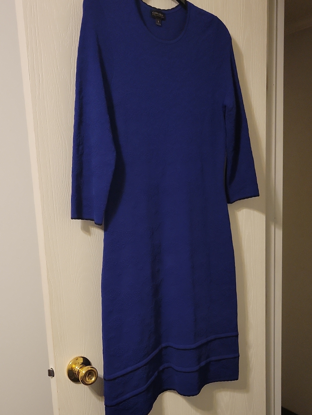 Carlisle Collections Cobalt Blue Midi Knit Dress